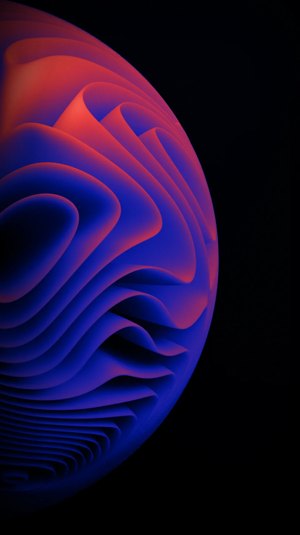4K Abstract Neon Gradient Sphere Wallpaper - 3D wallpaper - 4K
