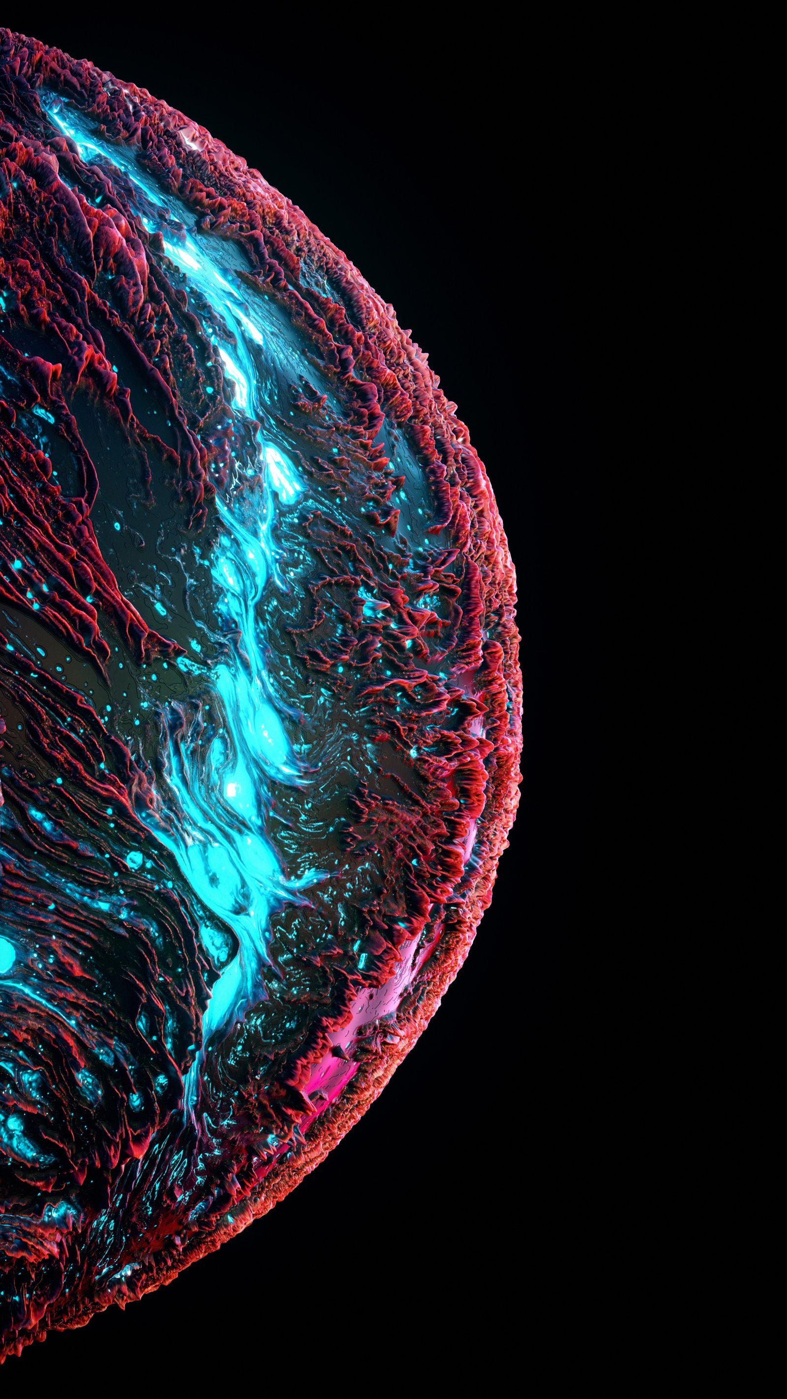 4K Abstract Neon Planet Wallpaper - 3D wallpaper - 4K