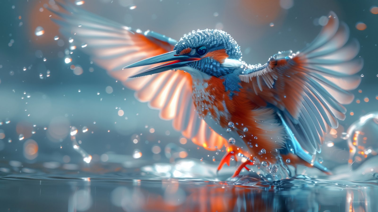 4K Kingfisher Bird Splash Wallpaper - Birds wallpaper - 4K