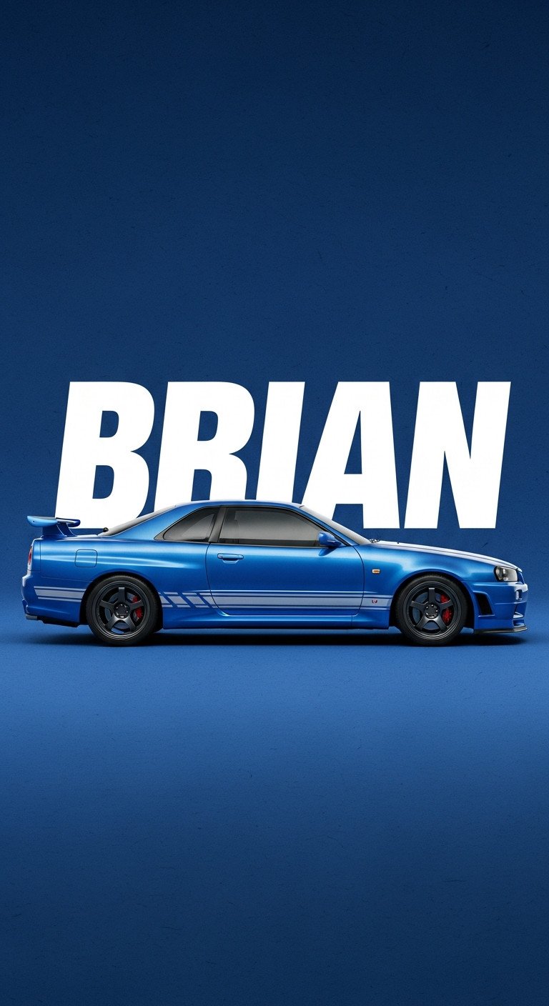 4K Nissan Skyline GT-R R34 Blue Car Wallpaper - Cars wallpaper - 4K