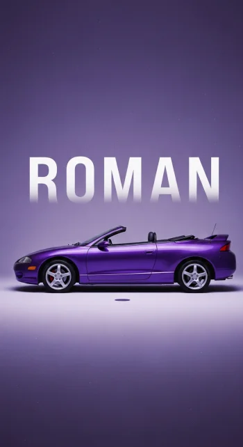 4K Purple Mitsubishi Eclipse Convertible Wallpaper