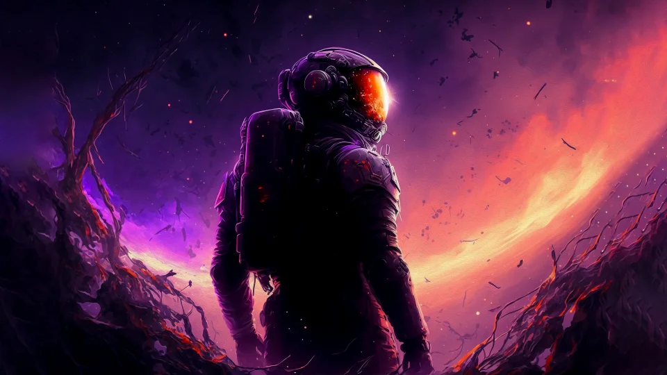 4K Sci-fi Astronaut Soldier Cosmic Wallpaper - AI wallpaper - 4K
