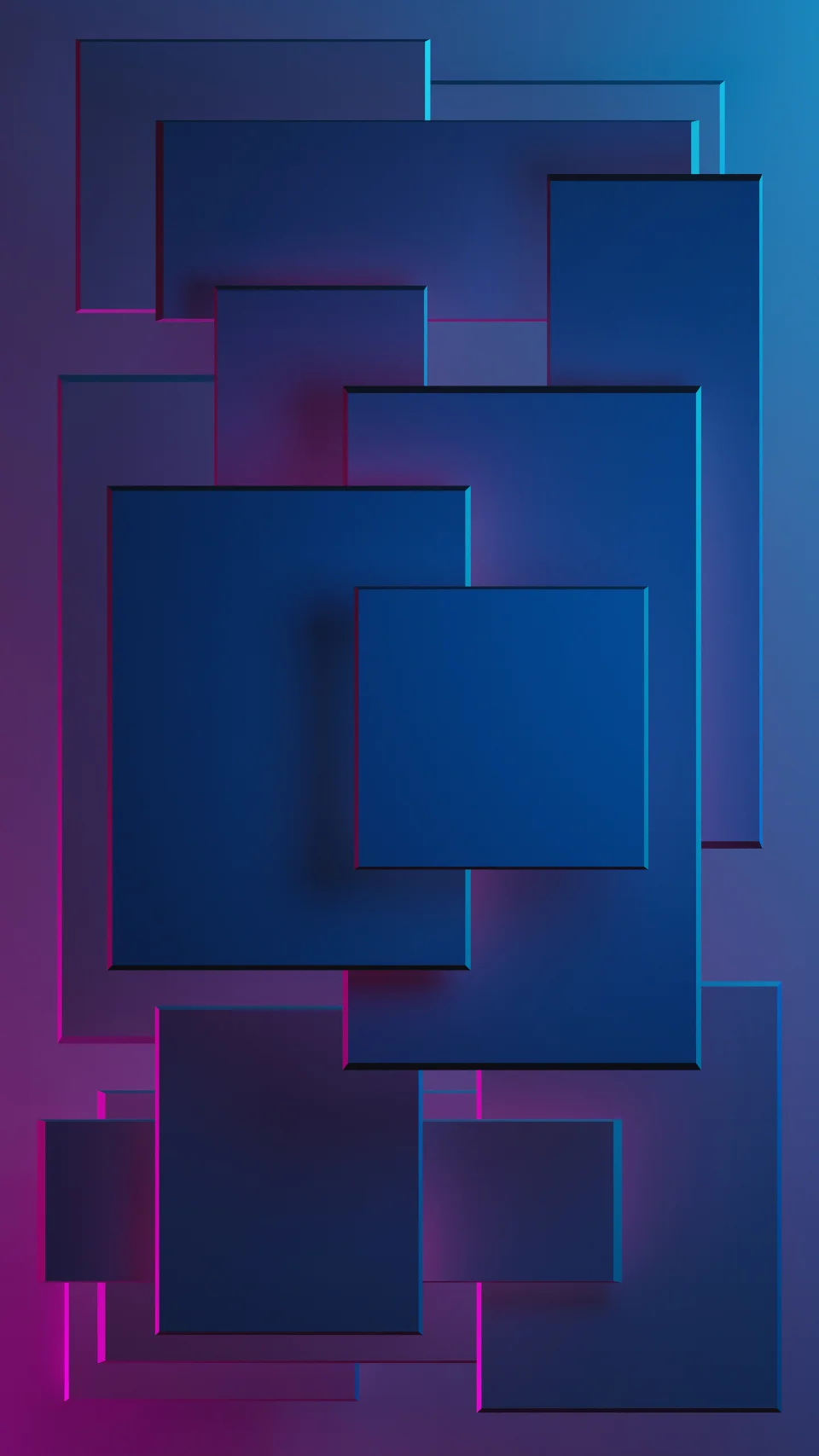Abstract Blue Geometric Layers 4K AMOLED Wallpaper For Mobile &... - 3D wallpaper - 4K