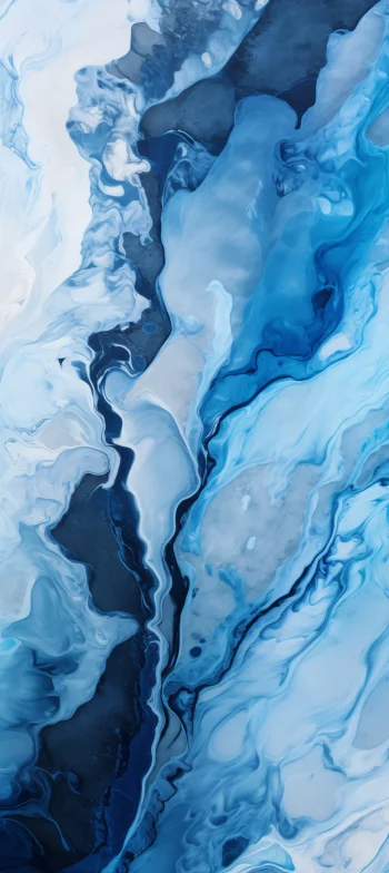 Abstract Blue Marble Flow Wallpaper in 4K Ultra HD
