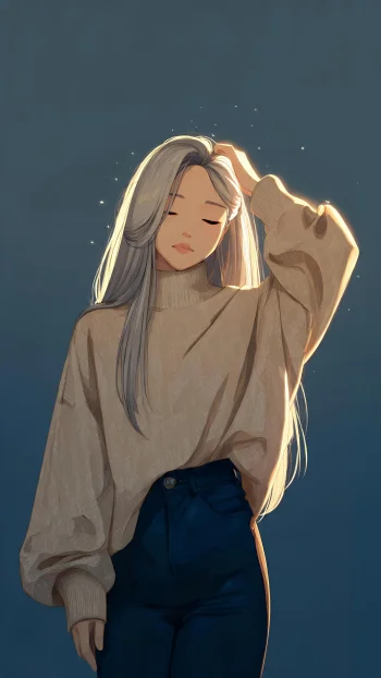 Aesthetic Anime Girl 4K Wallpaper ✨