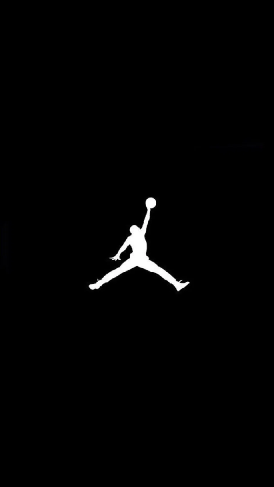 Air Jordan Jumpman Logo Wallpaper Black Minimalist Aesthetic - Logo wallpaper - 4K