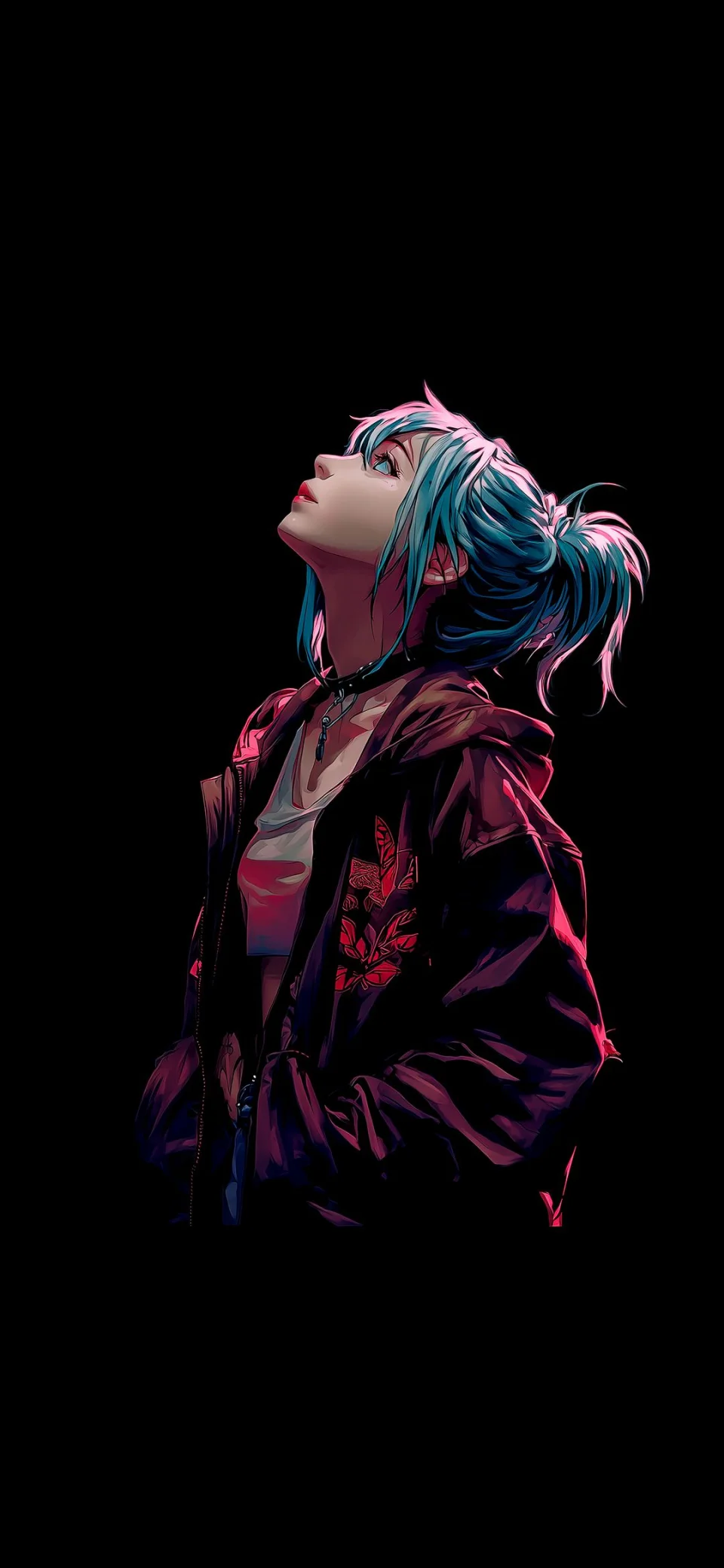 Anime Girl Dark Background 4K Wallpaper - Artist wallpaper - 4K