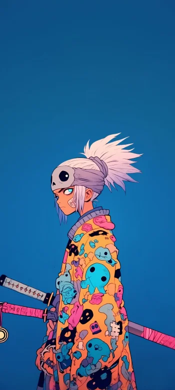 Anime Samurai Warrior 4K Wallpaper for Mobile