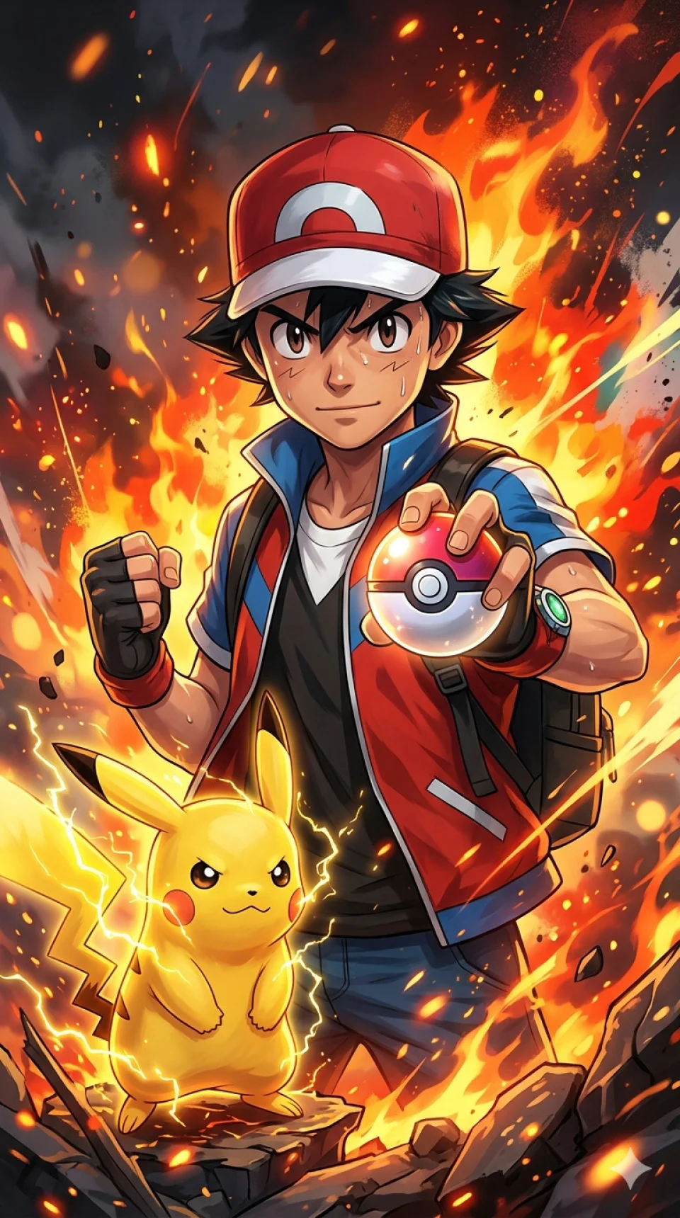 Ash & Pikachu Ash And Pikachu Pokemon Phone Wallpaper - Anime wallpaper - 4K
