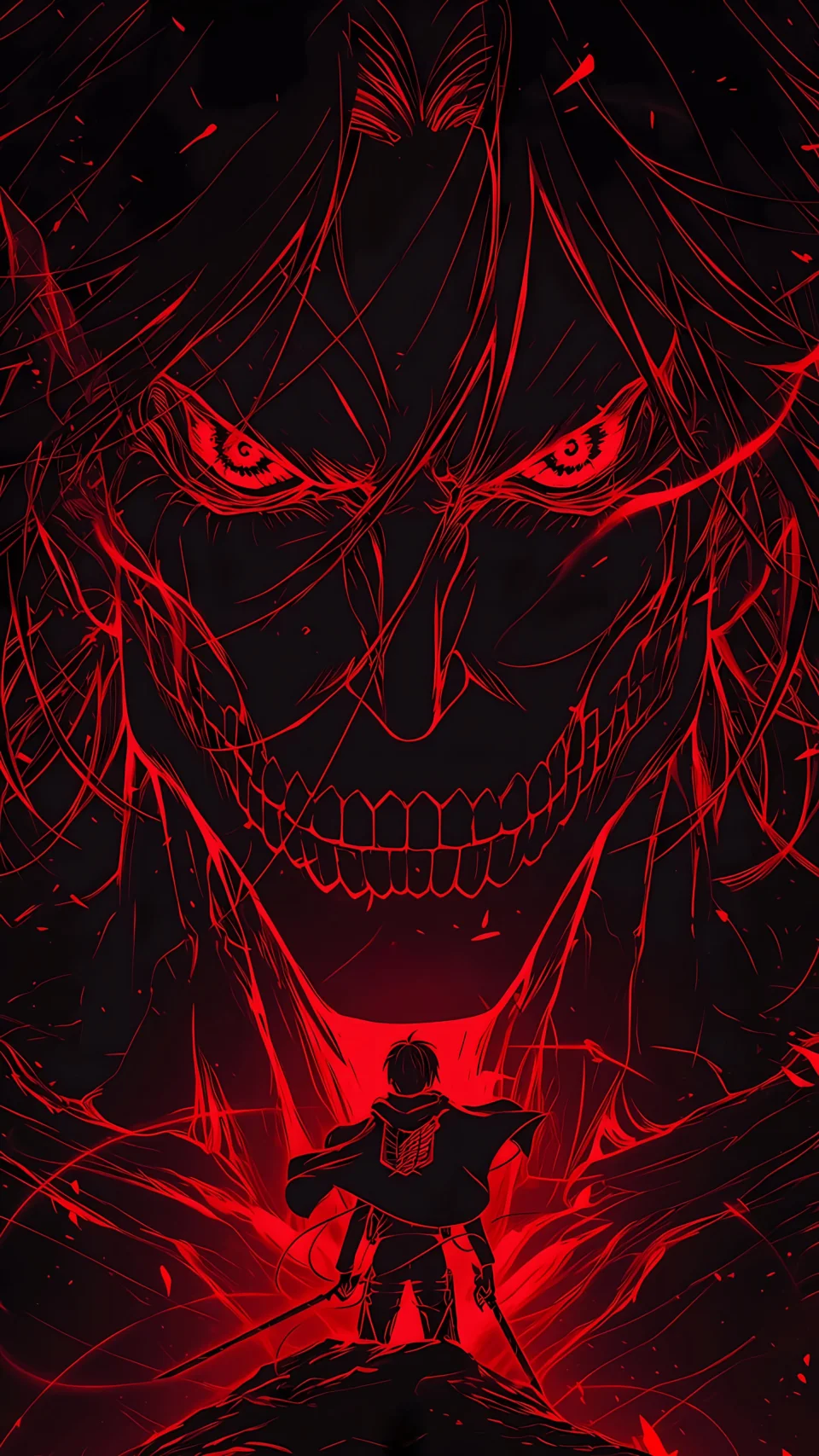 Attack On Titan Eren Red Titan Power Wallpaper 4K - Anime wallpaper - 4K