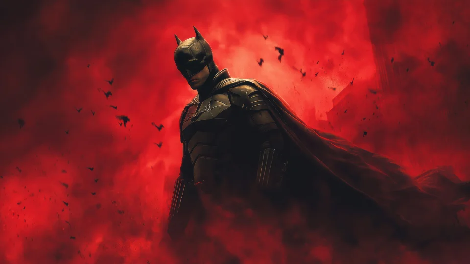 Batman Cinematic Red Aesthetic 4K Wallpaper For Mobile & Desktop - Superheroes wallpaper - 4K