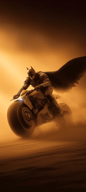Batman Wallpaper 4K – Dark Knight Riding the Batcycle