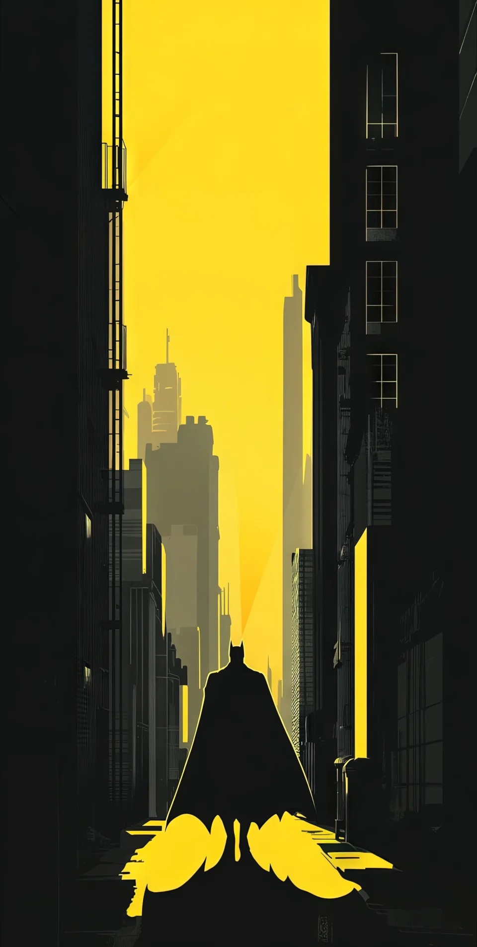 Black And Yellow Batman Wallpaper 4K - Minimalist Alley... - Artist wallpaper - 4K