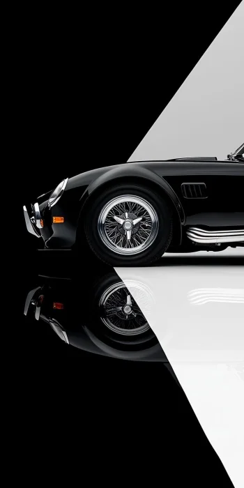 Black Classic Car 4K Wallpaper – Luxury Vintage Ultra HD Mobile Background