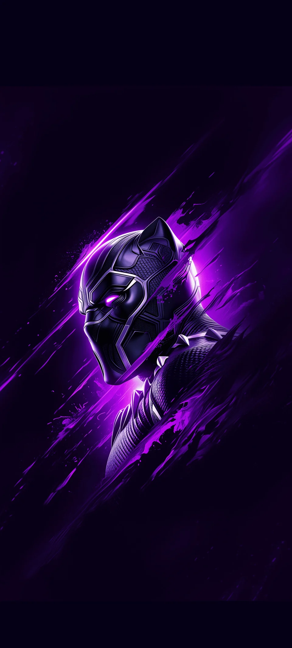 Black Panther Wallpaper 4K Purple Neon Marvel Aesthetic - Superheroes wallpaper - 4K