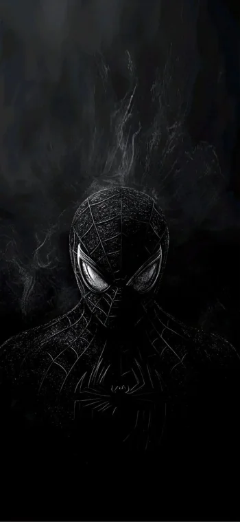 black Spiderman wallpaper 4k