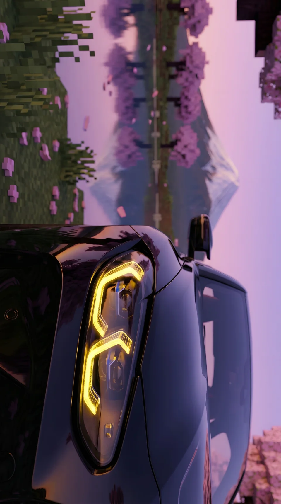 Bmw M4 Competition X Minecraft 4K Phone Wallpaper - Cars wallpaper - 4K