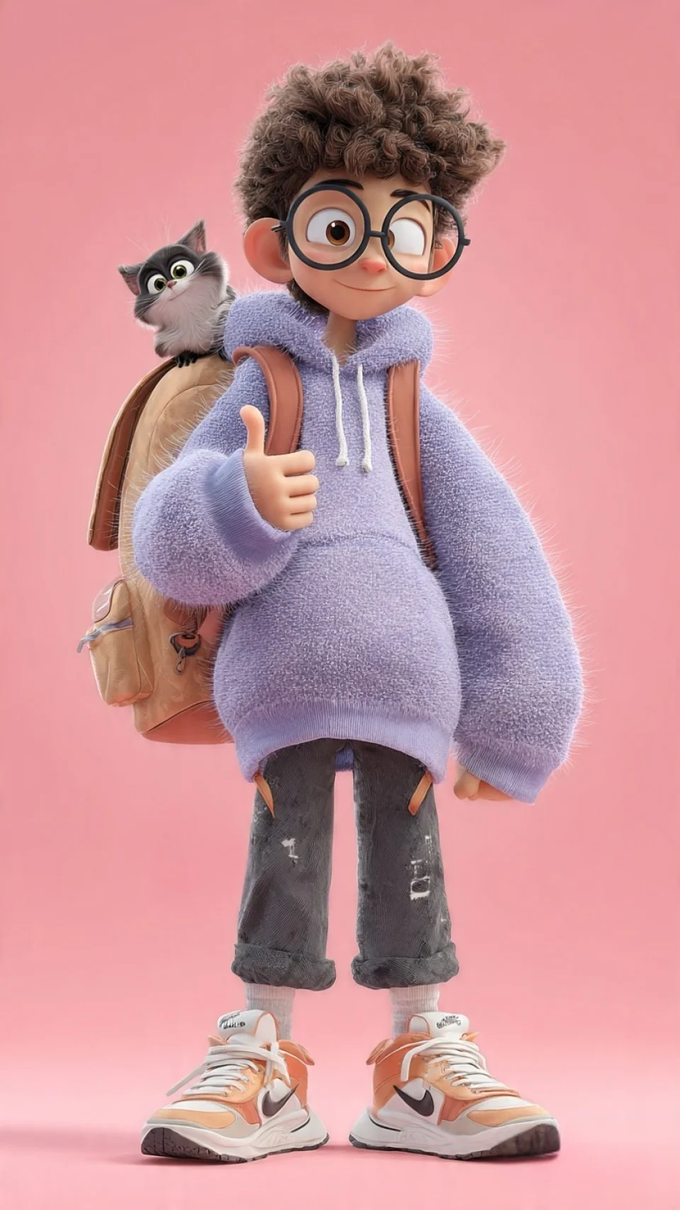 Boy And Her Cute Friend Phone Wallpaper - 3D wallpaper - 4K