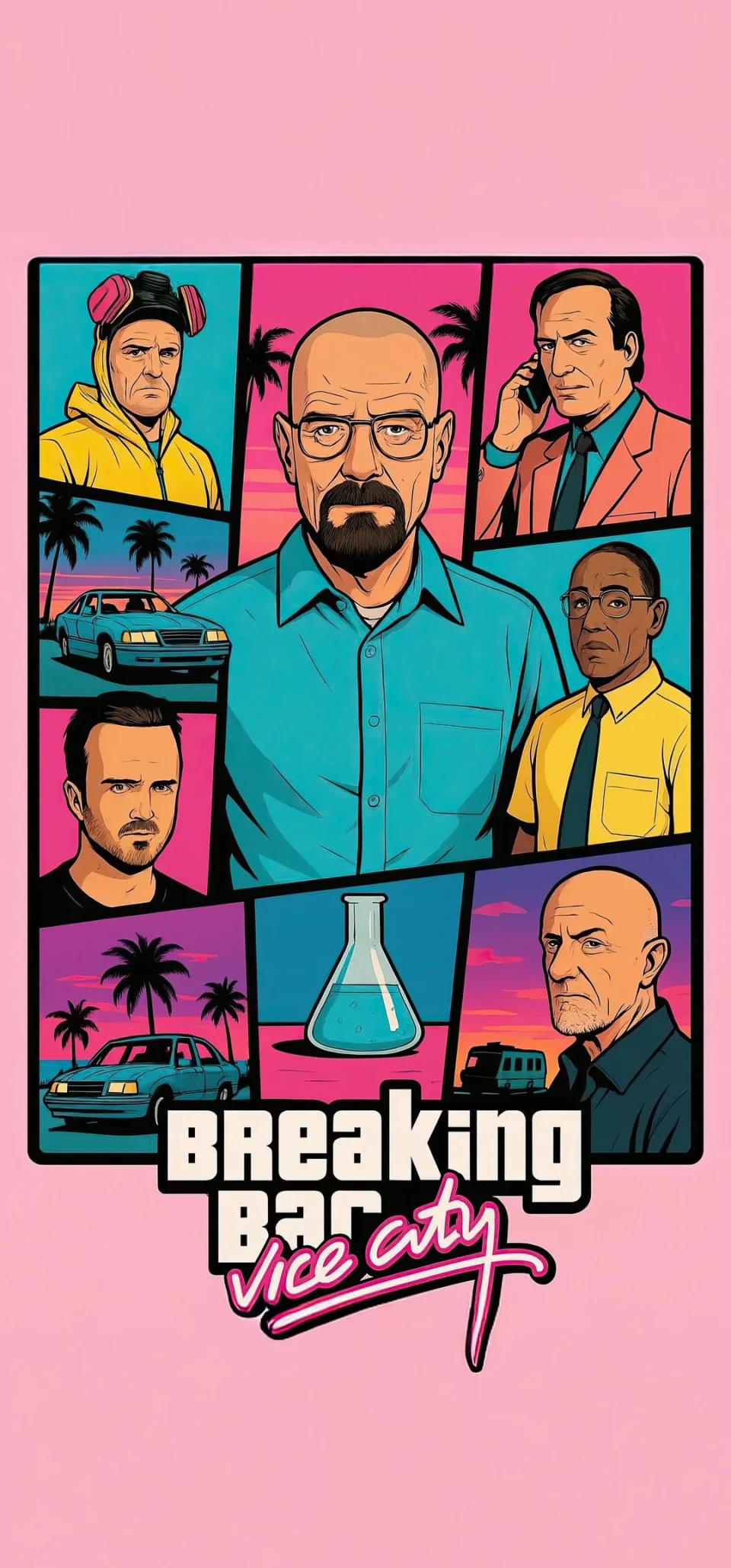 Breaking Bad Wallpaper 4K Walter White Vice City Style - Games wallpaper - 4K