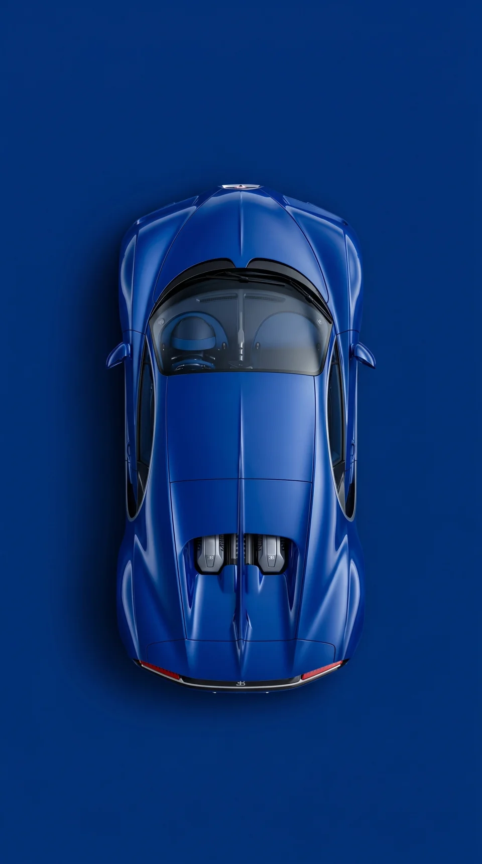 Bugatti Blue Top View 4K Phone Wallpaper - Cars wallpaper - 4K