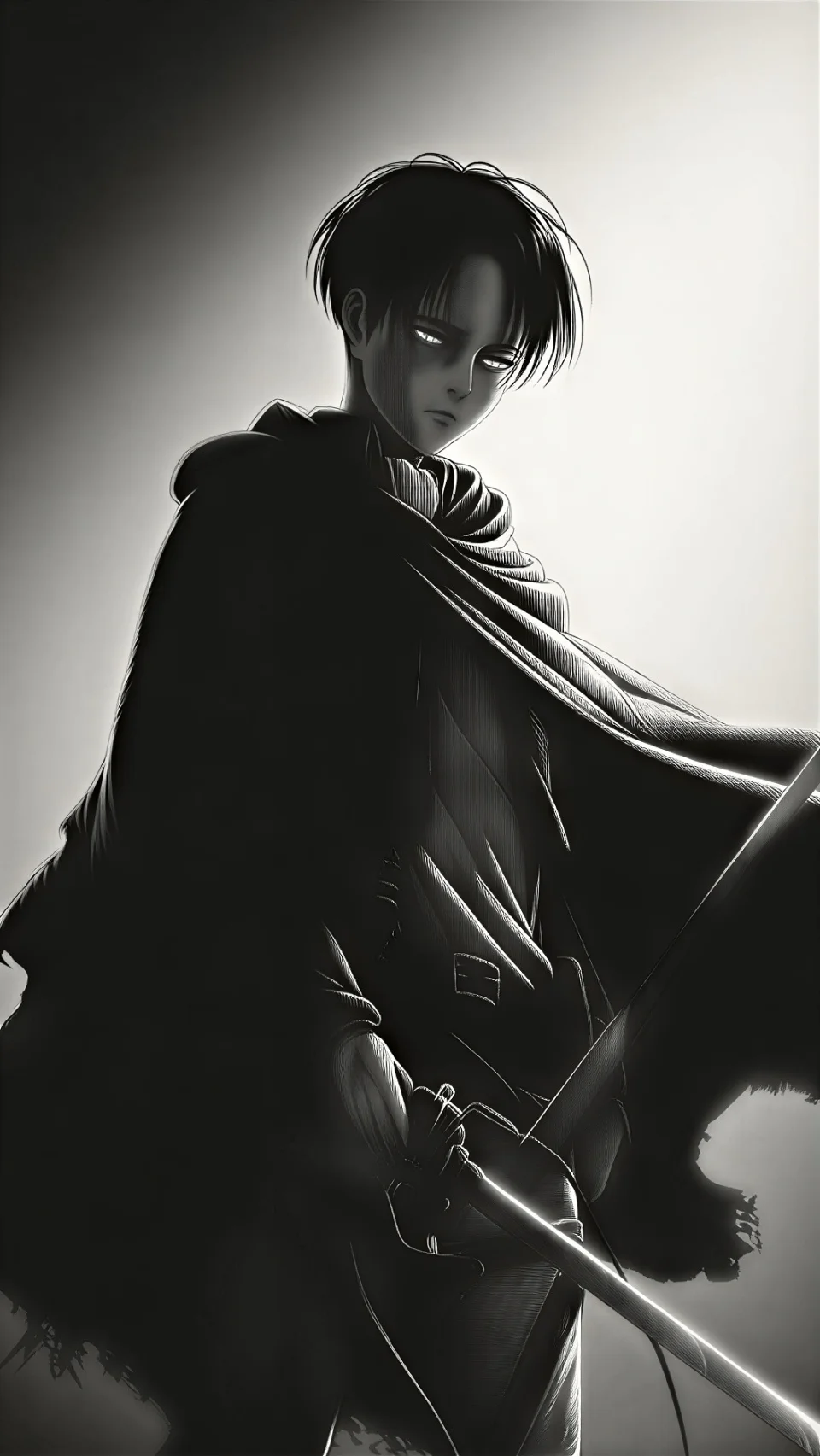 Caption Levi Anime Phone Wallpaper - Anime wallpaper - 4K