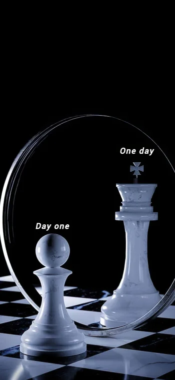 Chess Motivation 4K Wallpaper – Day One vs One Day Ultra HD Background