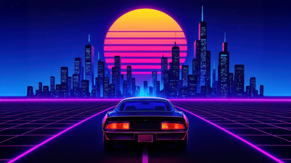 City Skyline Drive Car Wallpaper 4K - Artist wallpaper - 4K