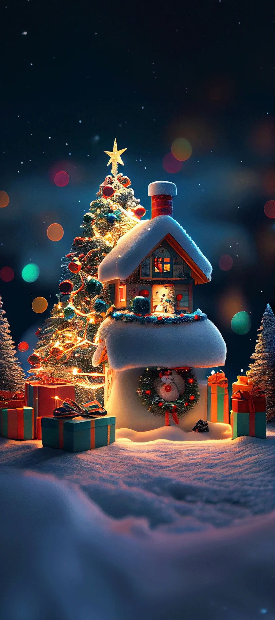 Cozy Christmas Night Wallpaper - Celebrations wallpaper - 4K