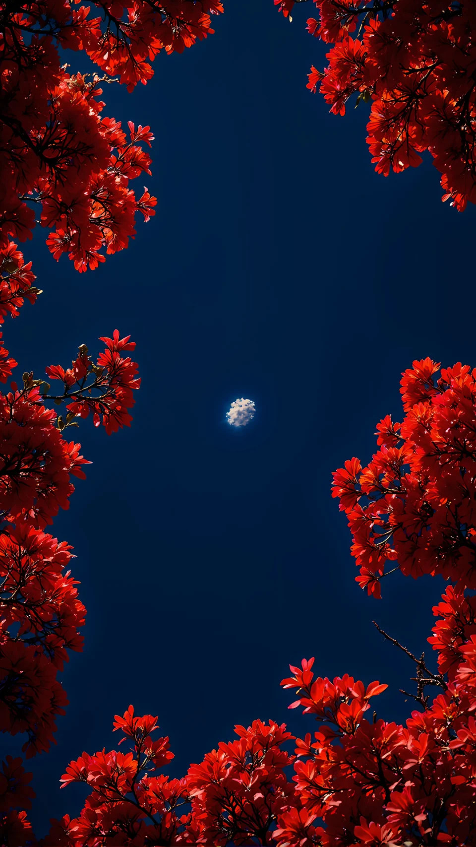 Crimson Red Nature Phone Wallpaper - Nature wallpaper - 4K