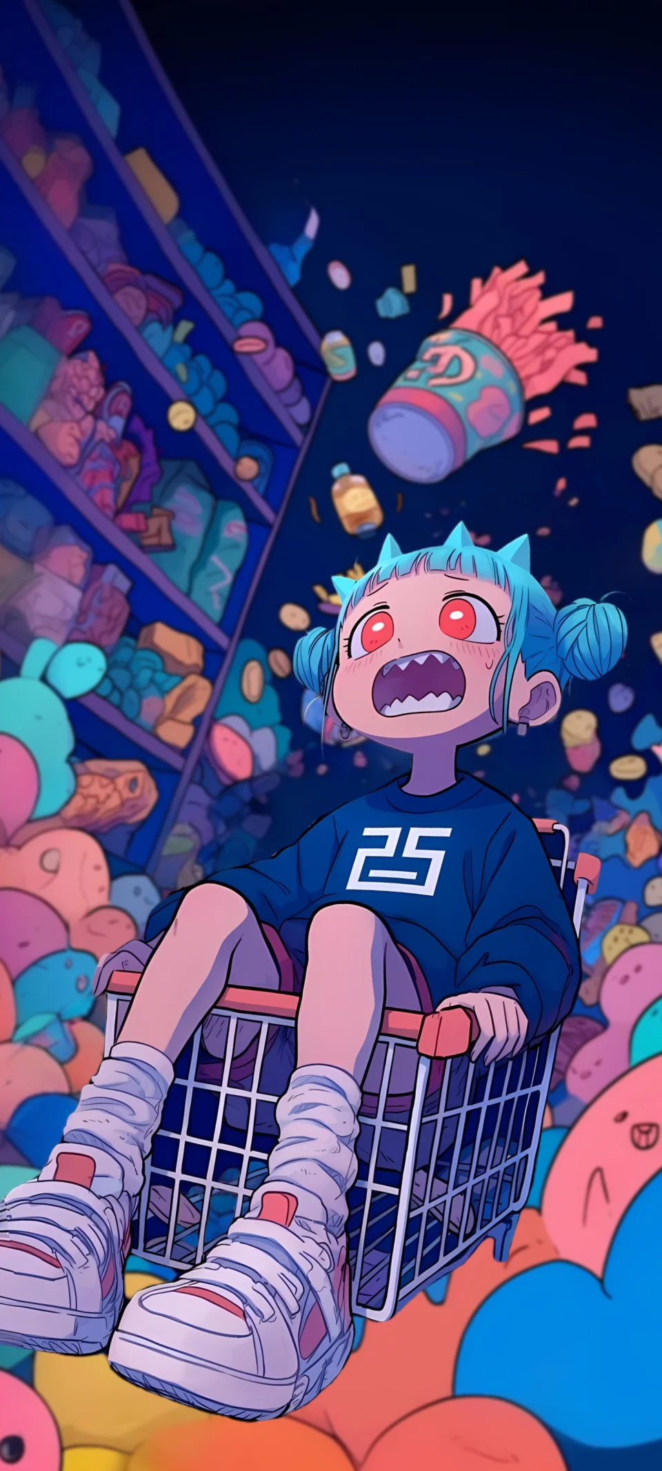 Cute Anime Girl Aesthetic 4K Wallpaper For Mobile - Artist wallpaper - 4K