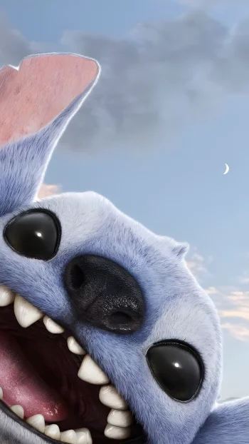 Cute Blue Alien Smile 4K Wallpaper