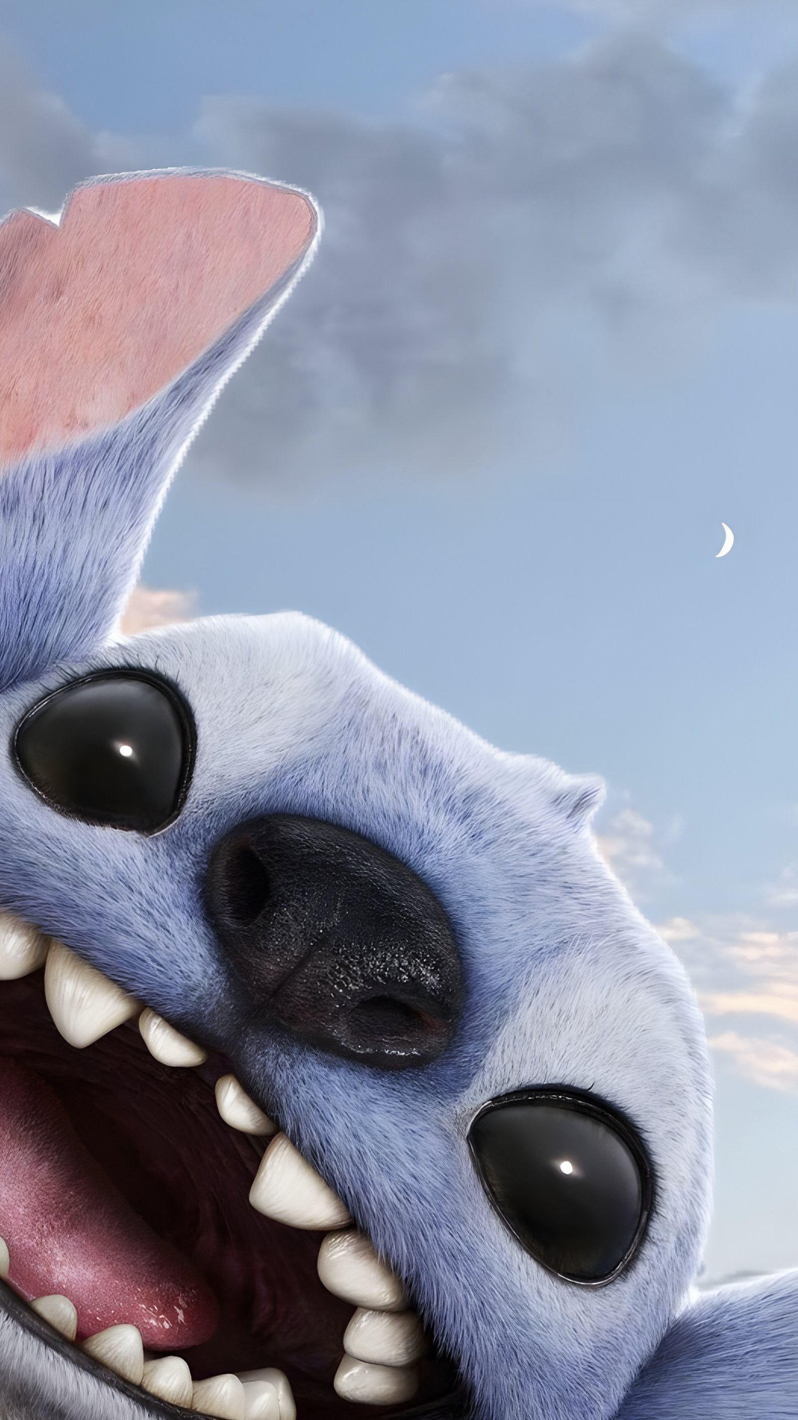 Cute Blue Alien Smile 4K Wallpaper - Cartoons wallpaper - 4K