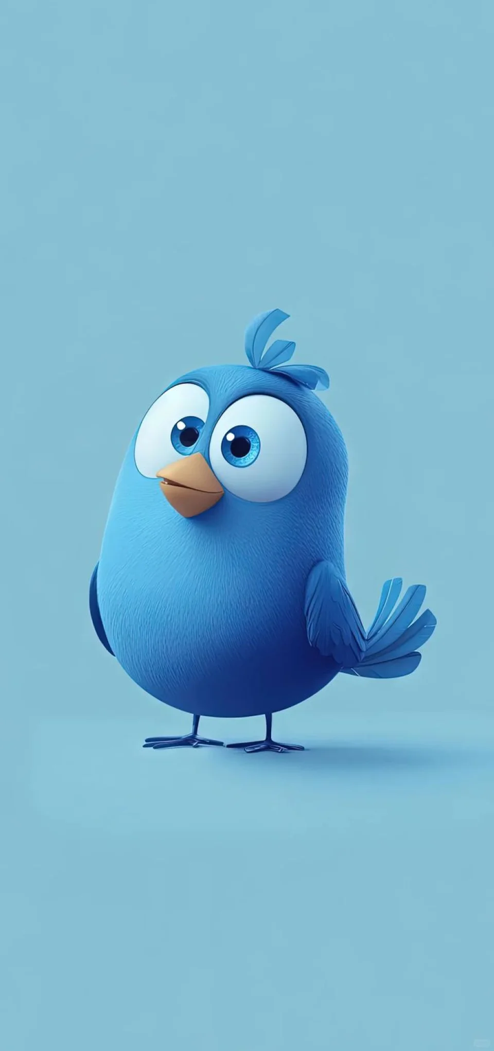 Cute Blue Bird 4K Wallpaper 3d Cartoon Aesthetic - Cute wallpaper - 4K
