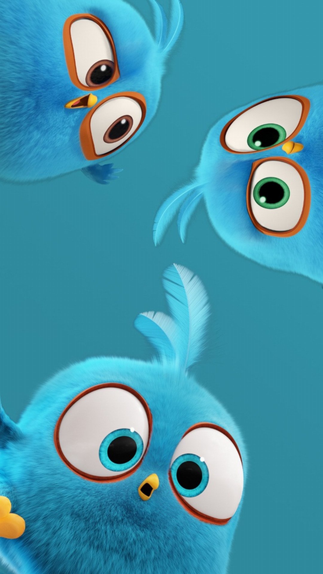 Cute Blue Birds Close-Up Cartoon 4K Wallpaper - Birds wallpaper - 4K