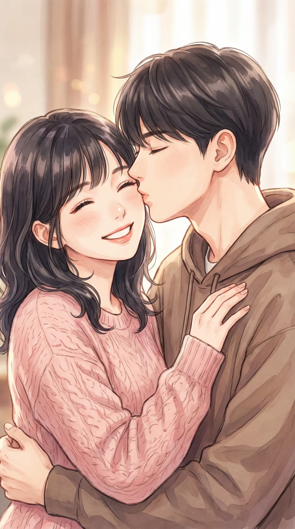 Cute Couple Anime 4K Phone Wallpaper - Anime wallpaper - 4K