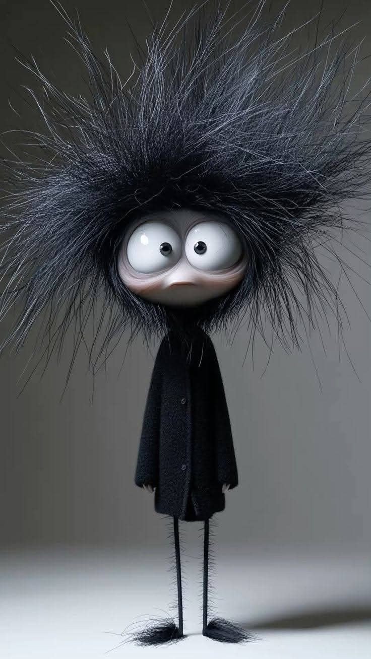 Cute Hairy Character Wallpaper 3D Art Aesthetic - Funny wallpaper - 4K