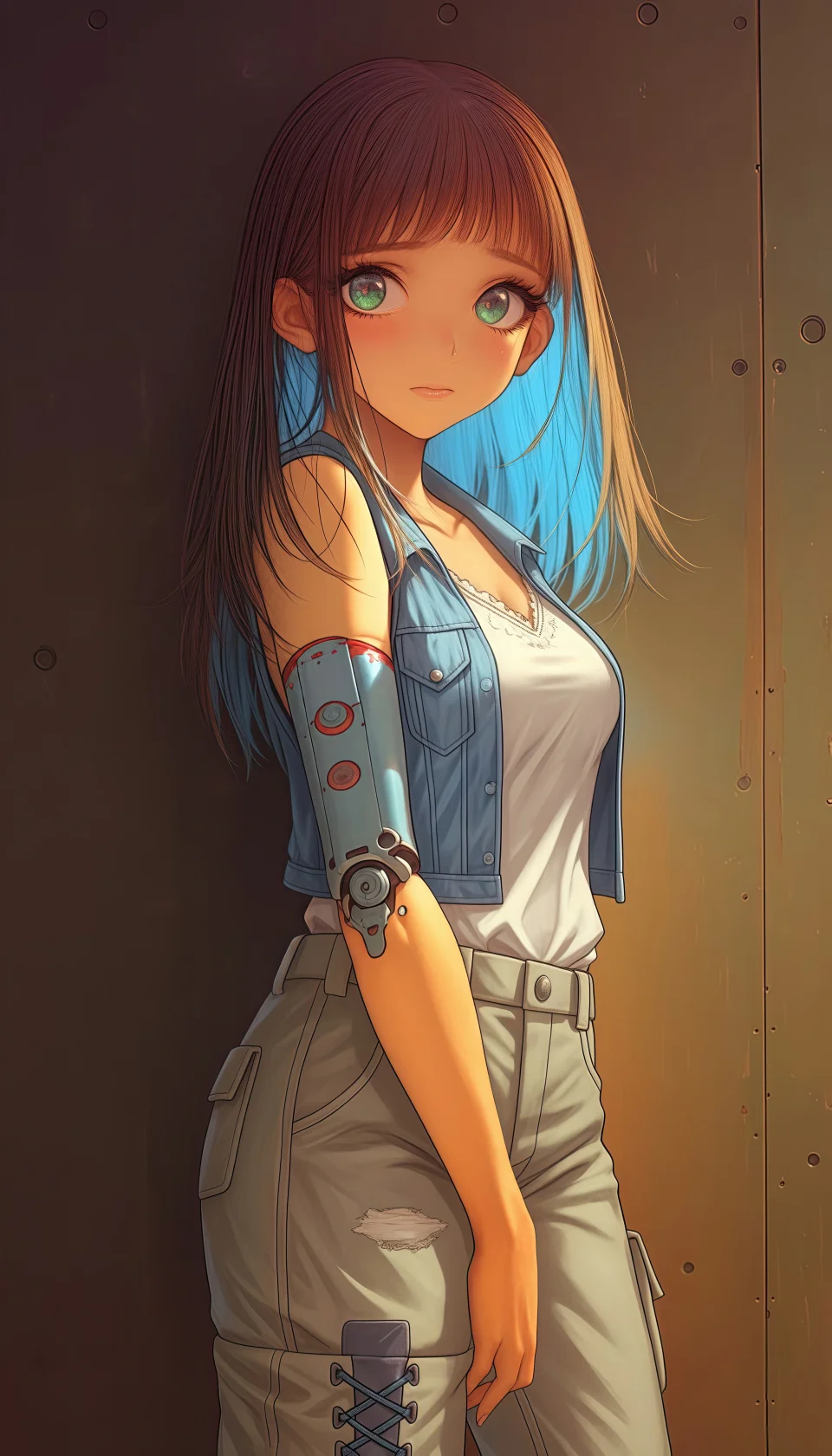 Cyberpunk Anime Girl 4K Wallpaper Futuristic Ai Art In Ultra HD - AI wallpaper - 4K