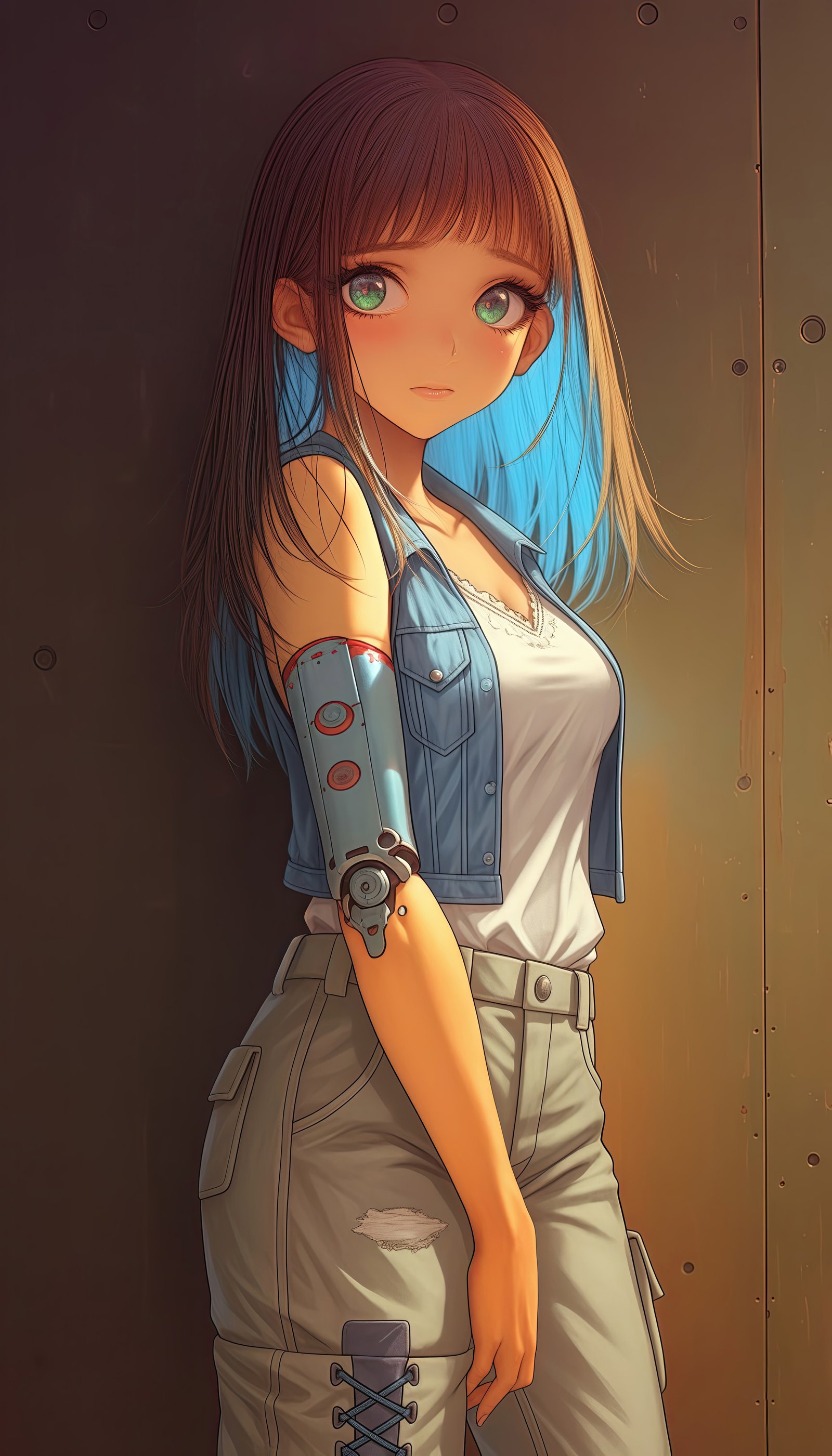 Cyberpunk Anime Girl 4K Wallpaper Futuristic Ai Art In Ultra HD - AI wallpaper - 4K