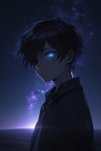 Dark anime boy