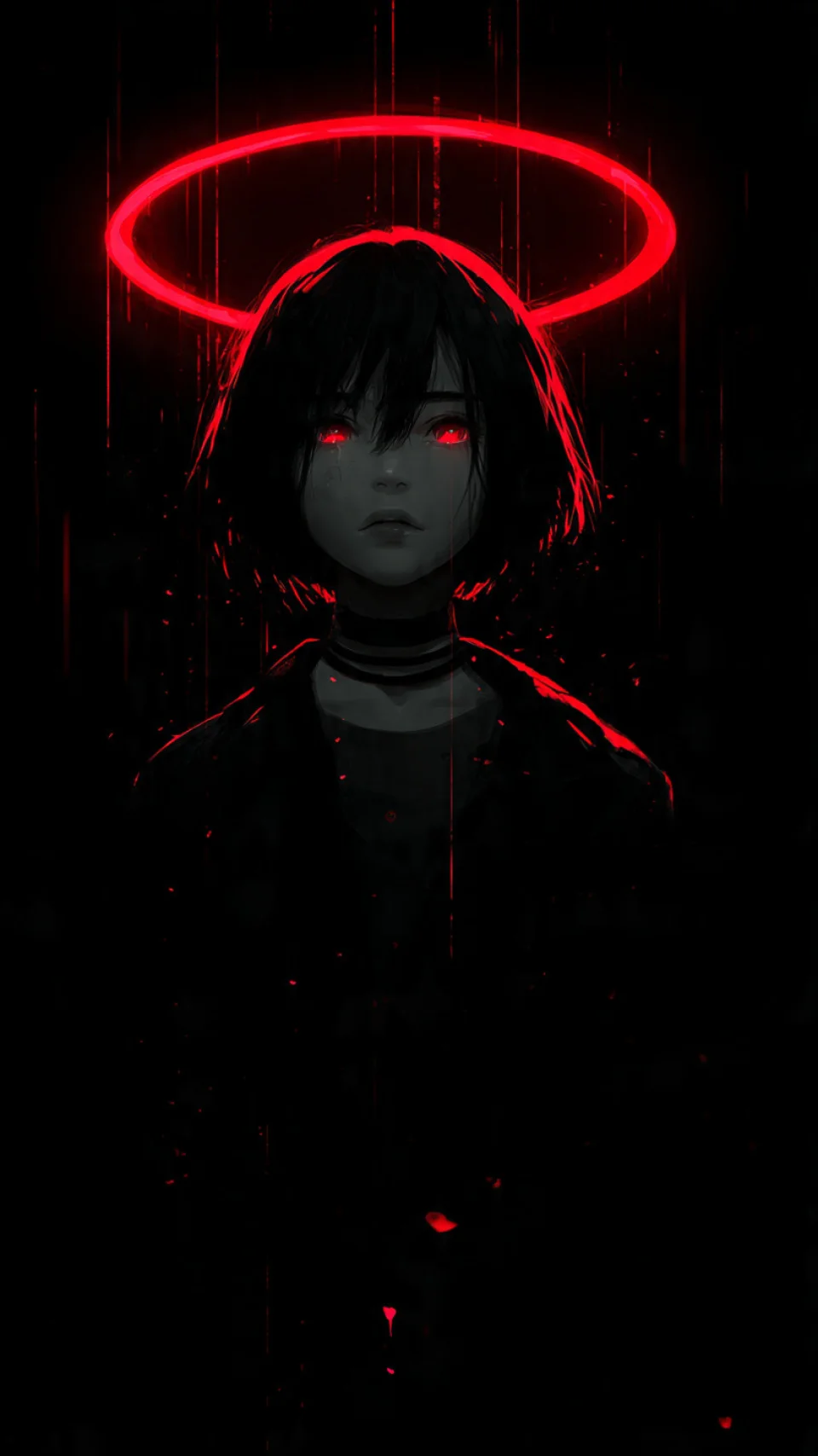 Dark Anime Girl Wallpaper 4K For Mobile - Artist wallpaper - 4K