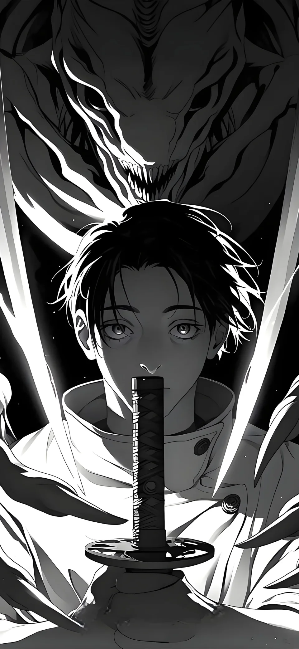 Dark Anime Swordsman 4K Wallpaper For Mobil - Anime wallpaper - 4K