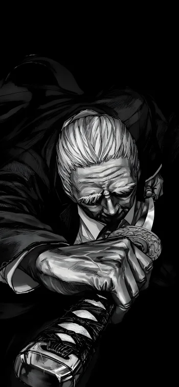 Dark Samurai Warrior 4K Wallpaper for Mobile