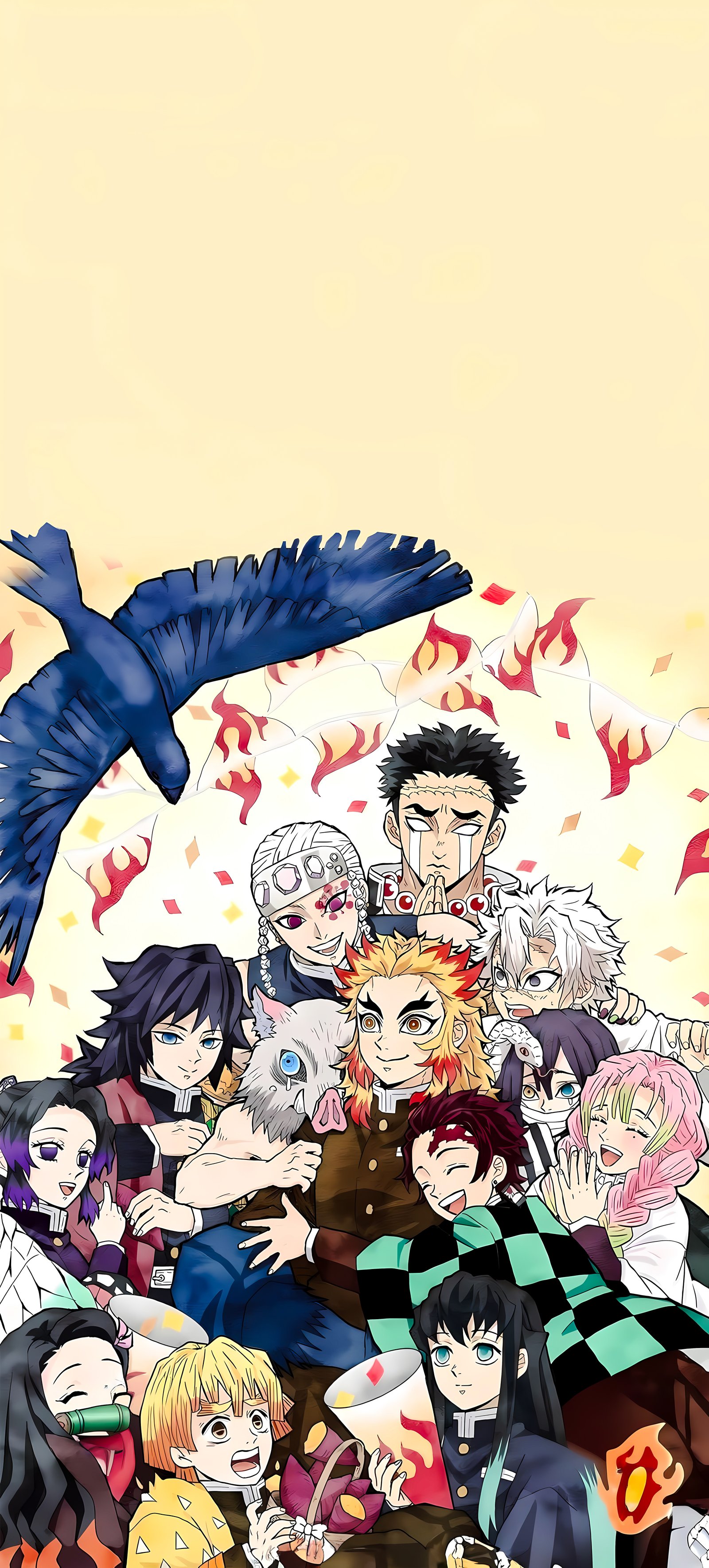 Demon Slayer Hashira & Tanjiro Group Art Kimetsu No Yaiba 4K... - Anime wallpaper - 4K