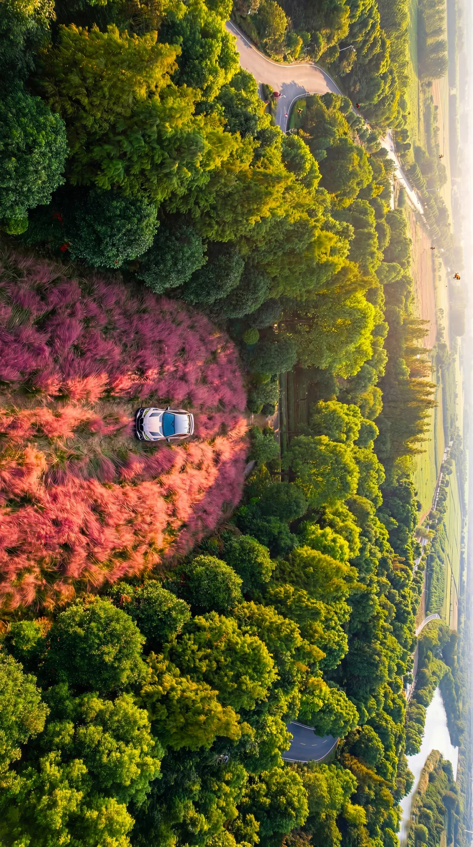 Drone Shot Cars 4K Phone Wallpaper - Cars wallpaper - 4K