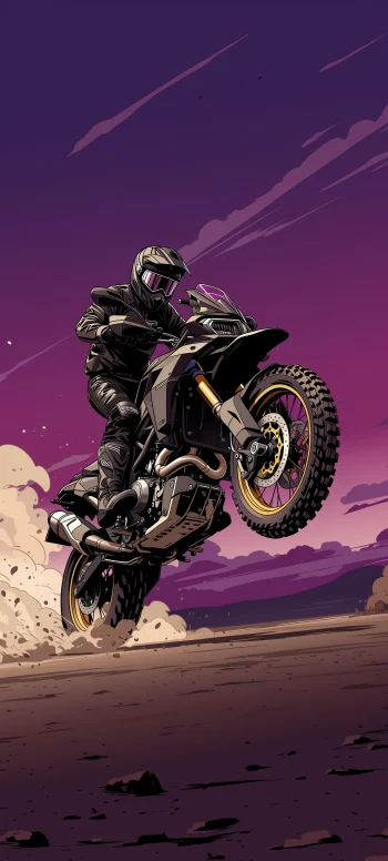 Epic Dirt Bike Rider 4K Wallpaper for Mobile