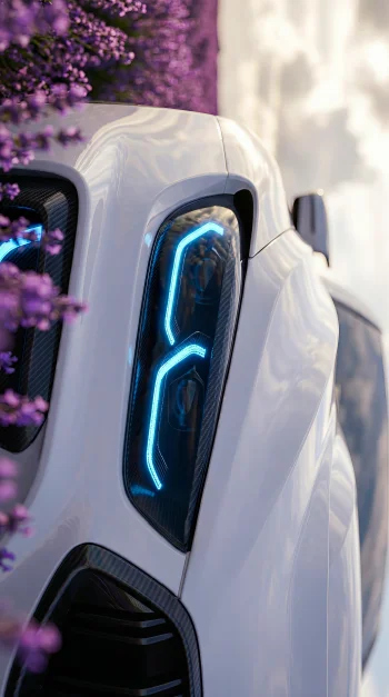 Extreme right DRL close up