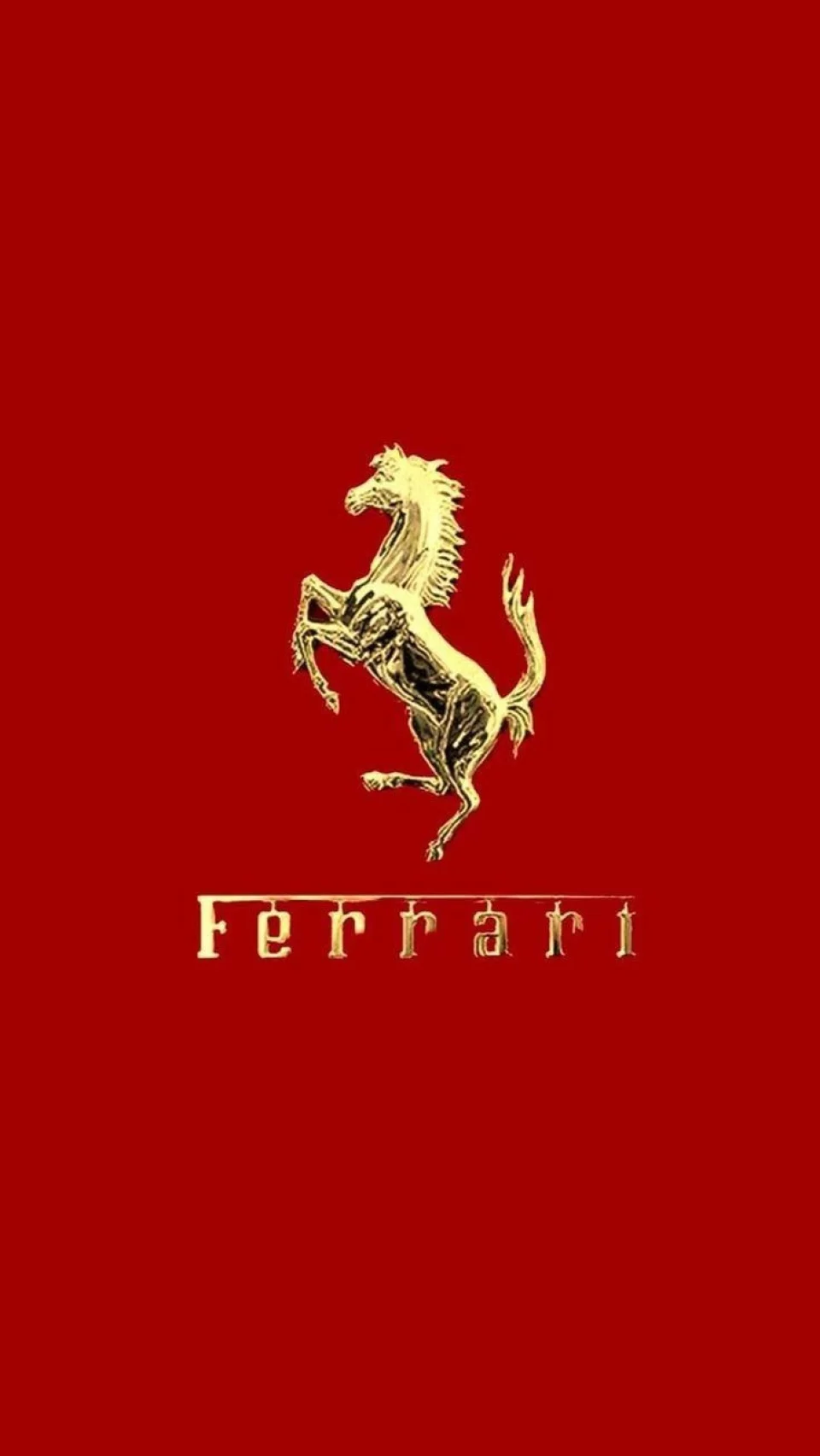 Ferrari Gold Logo Wallpaper Red Background Aesthetic - Logo wallpaper - 4K