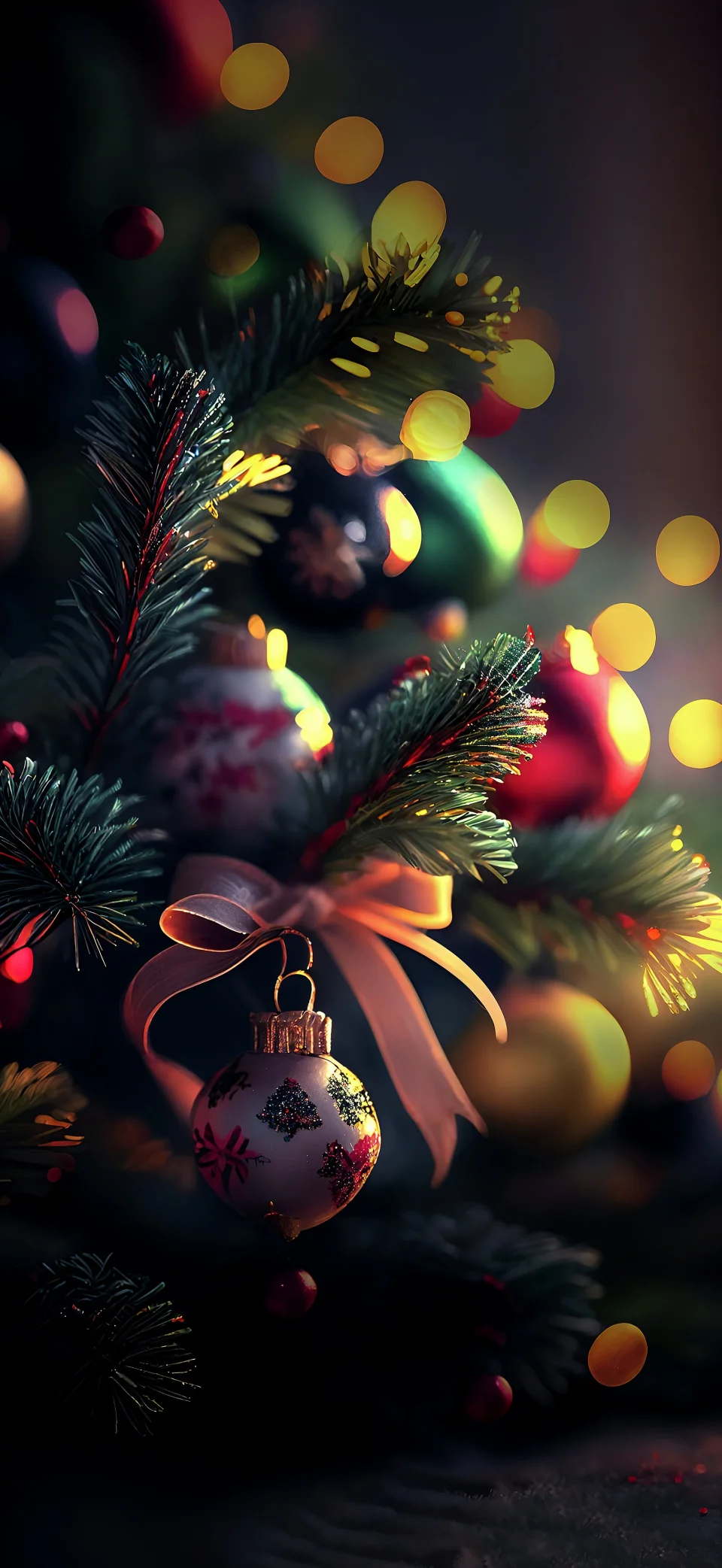 Festive Christmas Tree Ornament Wallpaper - Celebrations wallpaper - 4K
