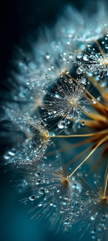 Flower plant water drop 4k wallpaper