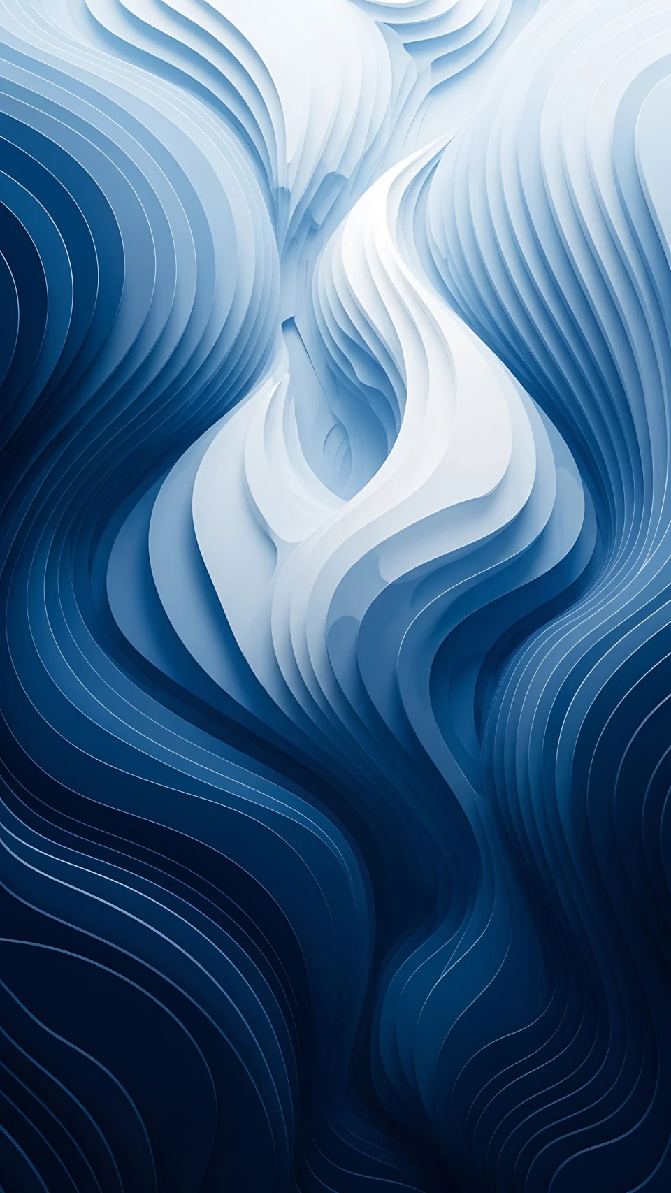 Flowing Blue Waves Abstract 4K Wallpaper For Mobile & Desktop - Abstract wallpaper - 4K